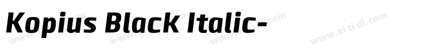 Kopius Black Italic字体转换